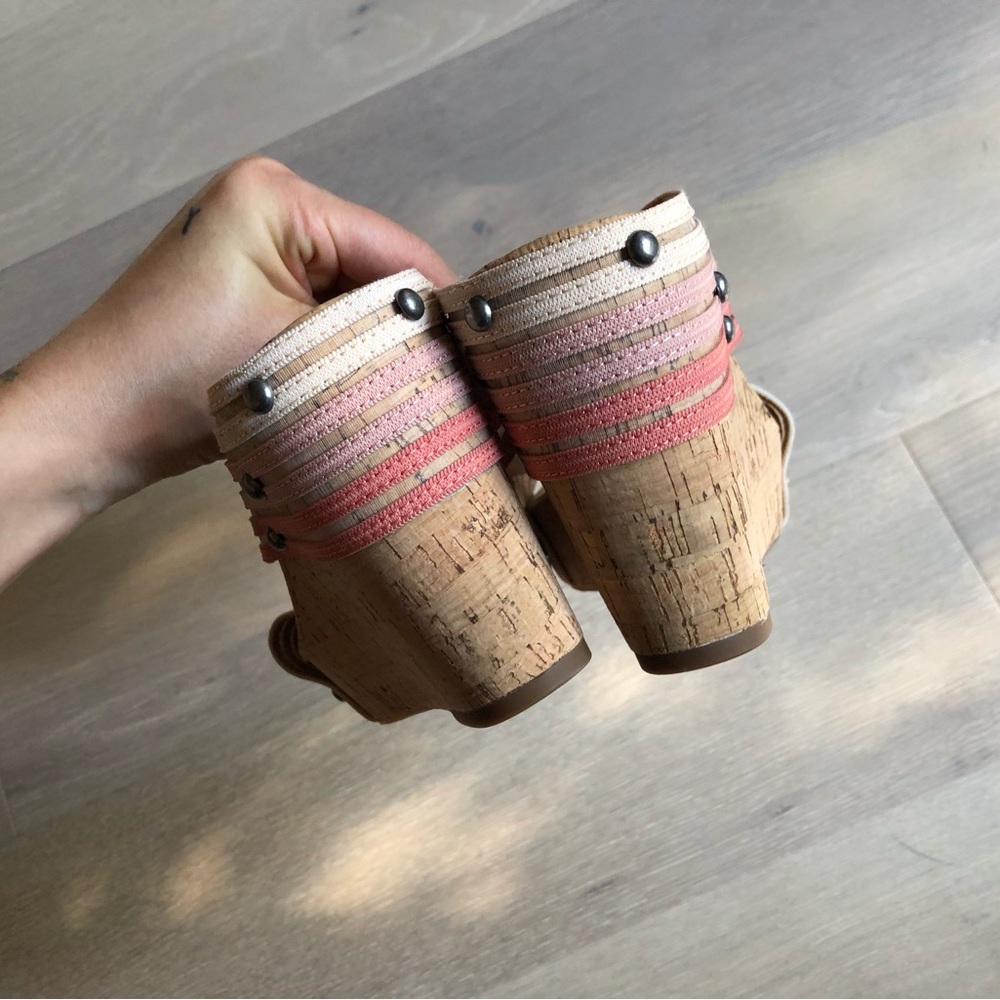Lucky Brand Brand New Mykayla Cork Wedge Heels - Size 10 - Picture 10 of 12